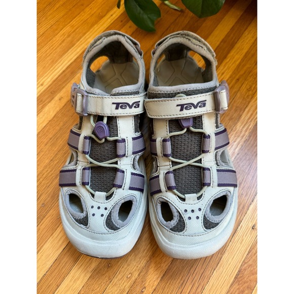 Teva Omnium Sandal Hiking w/ Taupe with Purple Details Size 7.5 - Picture 2 of 9